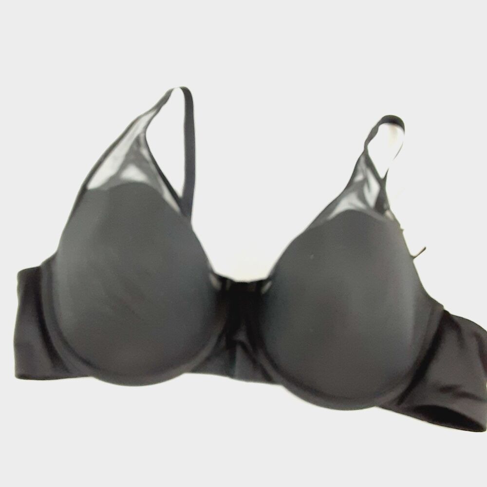 Bali Womens Black Padded Bra 40B Natural Life Underwire Style 6544 Full Coverage